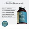 Magnesium Glycinate + Turmeric 4-in-1 Complex | Triple-Strength Magnesium Supplements with 1283mg, Bisglycinate, Citrate, Malate & 2000mg Turmeric | 90 Vegan Tablets | Gluten-Free - Image 3